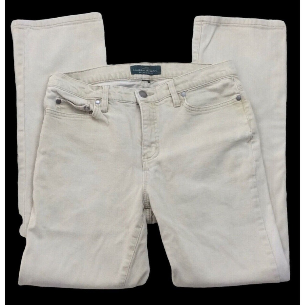 Ralph Lauren Jeans Co.‎ off white straight cut denim jeans Women’s Size 29